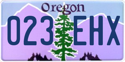OR license plate 023EHX