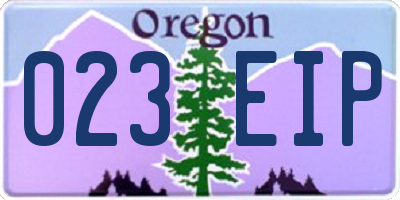 OR license plate 023EIP
