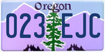 OR license plate 023EJC