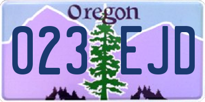 OR license plate 023EJD