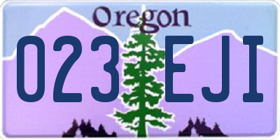 OR license plate 023EJI