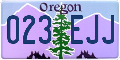 OR license plate 023EJJ