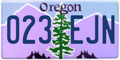 OR license plate 023EJN