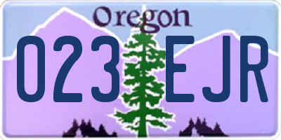 OR license plate 023EJR