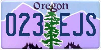 OR license plate 023EJS