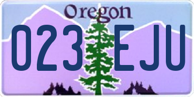 OR license plate 023EJU
