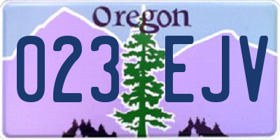 OR license plate 023EJV