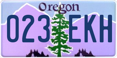OR license plate 023EKH