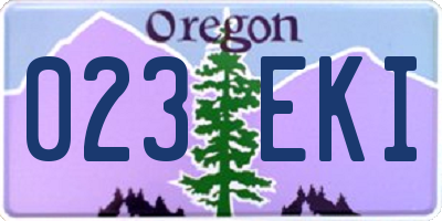 OR license plate 023EKI