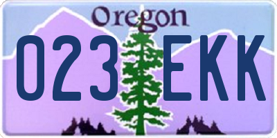 OR license plate 023EKK