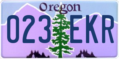 OR license plate 023EKR