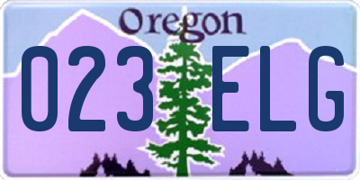 OR license plate 023ELG