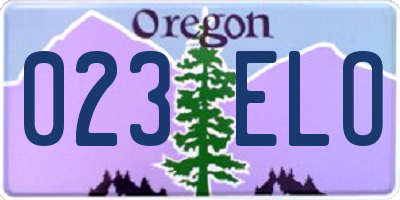 OR license plate 023ELO