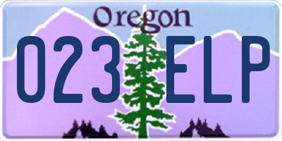 OR license plate 023ELP