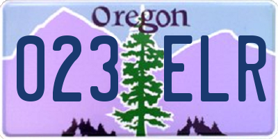 OR license plate 023ELR