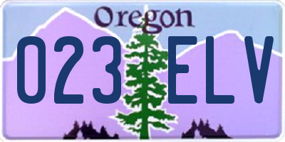 OR license plate 023ELV