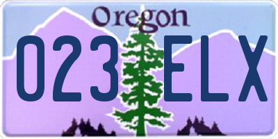 OR license plate 023ELX