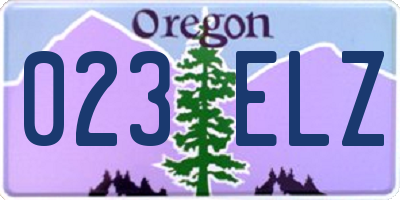 OR license plate 023ELZ