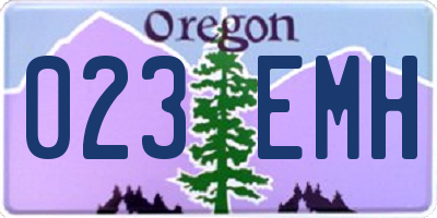 OR license plate 023EMH