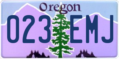 OR license plate 023EMJ