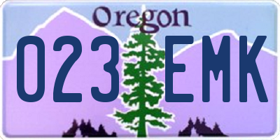 OR license plate 023EMK