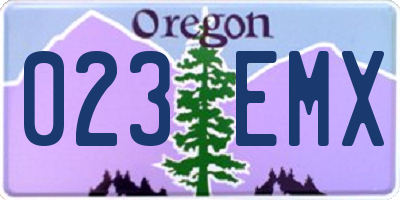 OR license plate 023EMX