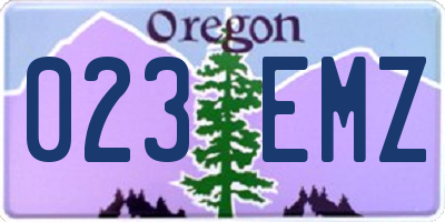 OR license plate 023EMZ