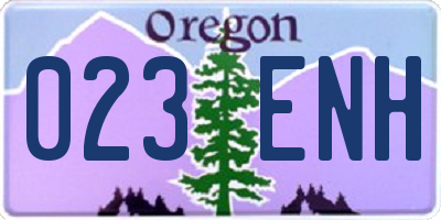 OR license plate 023ENH