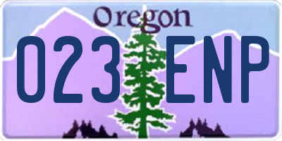 OR license plate 023ENP