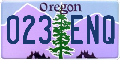 OR license plate 023ENQ