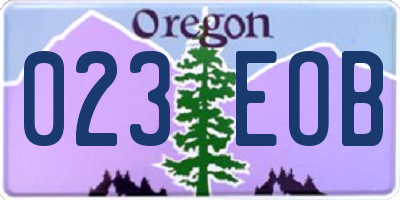 OR license plate 023EOB