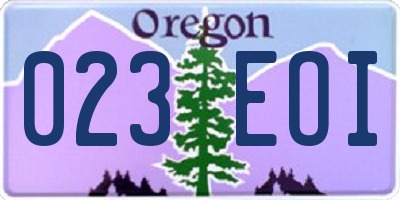 OR license plate 023EOI