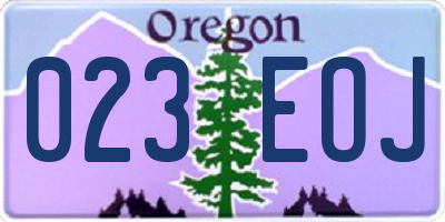 OR license plate 023EOJ