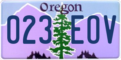 OR license plate 023EOV