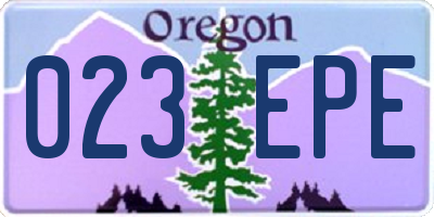 OR license plate 023EPE