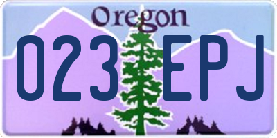 OR license plate 023EPJ
