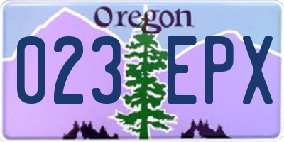OR license plate 023EPX