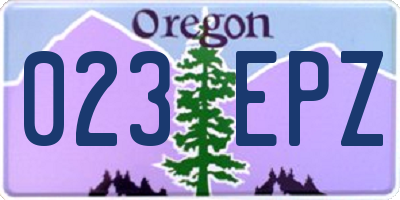 OR license plate 023EPZ