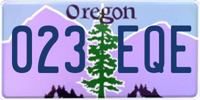 OR license plate 023EQE