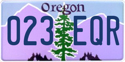 OR license plate 023EQR