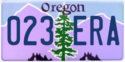 OR license plate 023ERA