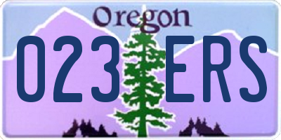 OR license plate 023ERS