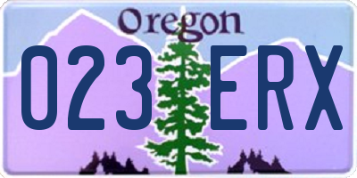 OR license plate 023ERX