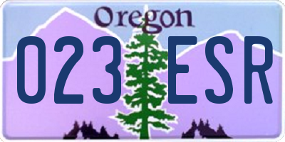 OR license plate 023ESR