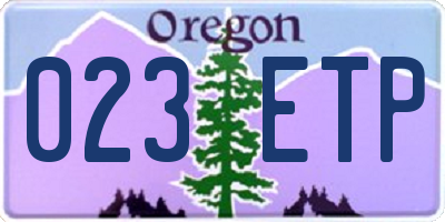 OR license plate 023ETP