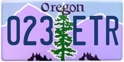 OR license plate 023ETR