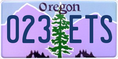 OR license plate 023ETS