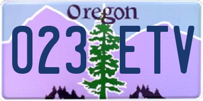 OR license plate 023ETV