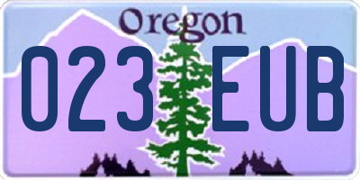 OR license plate 023EUB