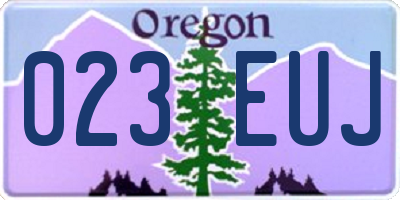 OR license plate 023EUJ